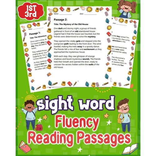 sight word fluency reading passages for Grades 1st to 3rd: Elevate early reading skills with our engaging sight word fluency passages designed for Gra - Paperback