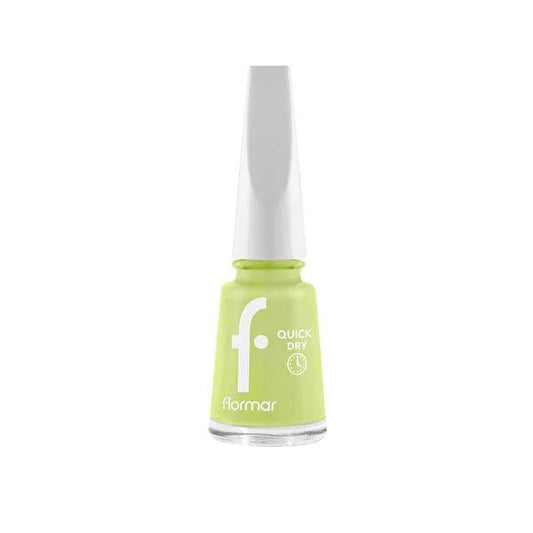 Flormar Quick Dry Nail Enamel QNE-43 Green First - Fast Drying, Durable Nail Polish for Long-Lasting Manicure