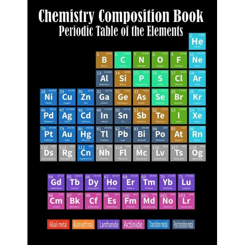 Chemistry Composition Book Periodic Table Of The Elements: College Ruled Paper 8.5 X 11, 110 pages Chemistry Class Elements Table on Matte Cover - Paperback