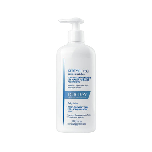 Ducray Kertyol P.S.O Moisturizing Balm - 400ml Daily Hydration for Dry Skin Relief & Psoriasis Care