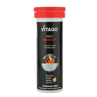 Vitago Effervescent Vitamin Supplement Tablets - Energy Boost, Immune Support, Gluten-Free, 10 Count