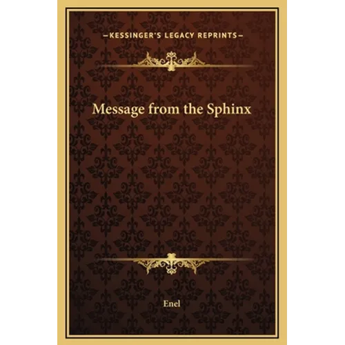 Message from the Sphinx - Hardcover