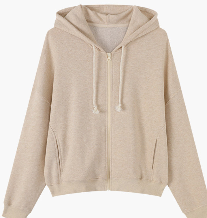 Relaxed Stylish Versatile Zip-up Cardigan Top