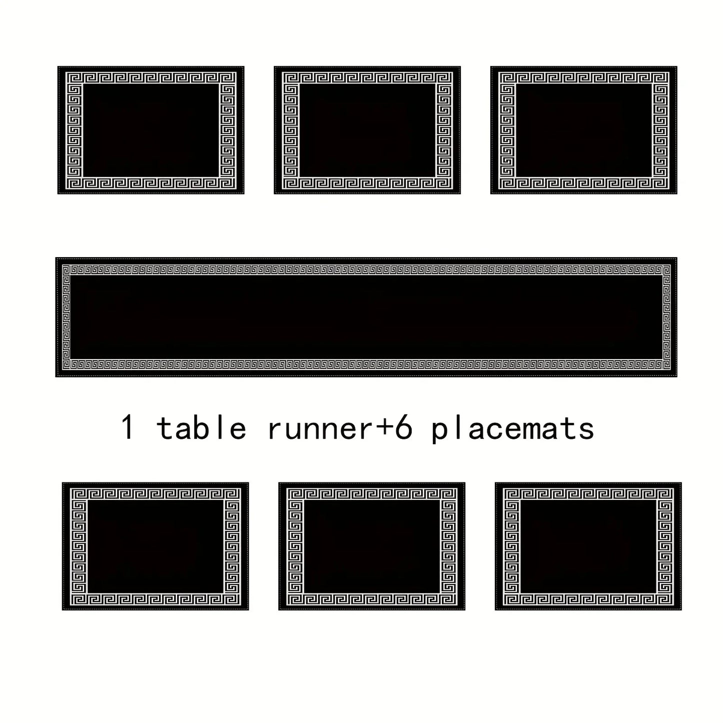 VIKAMA 5/7PC Luxury Geometric Placemat Table Flag Set Restaurant Cafe Decoration High-end Banquet Arrangement