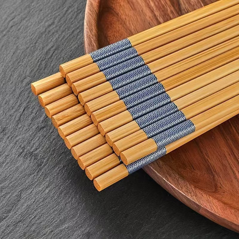 Koi chopsticks-7 * 7 *24cm-bamboo-10 pairs-1 bag