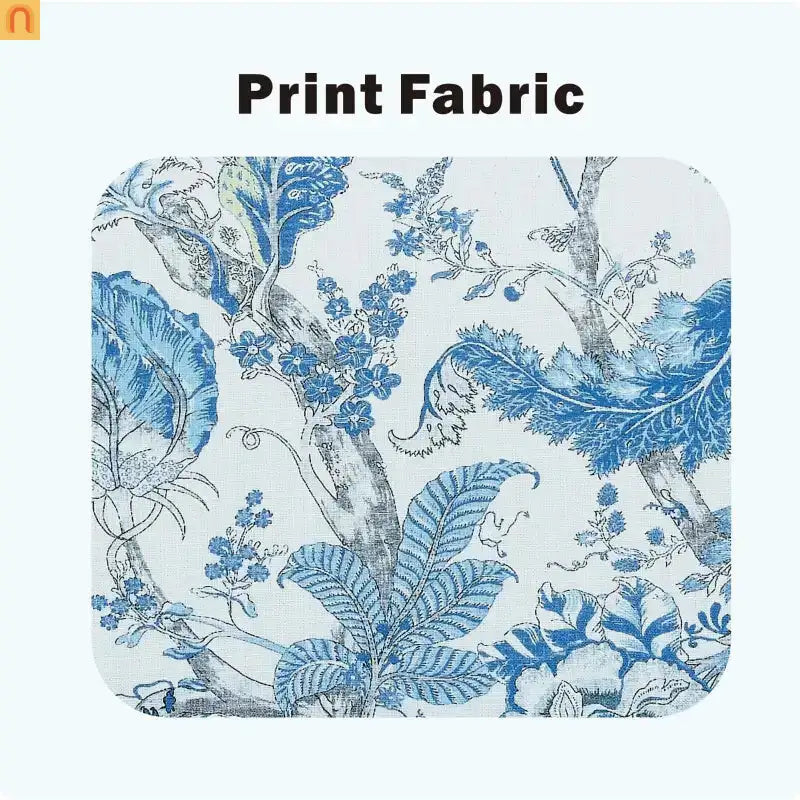 Farmhouse Accent Chair Floral Fabric Blue Nailhead 28