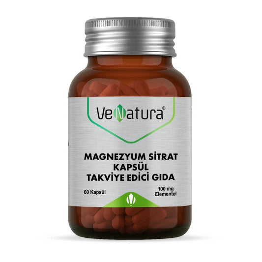 VeNatura Magnesium Citrate - 60 Capsules, Dietary Magnesium Intake