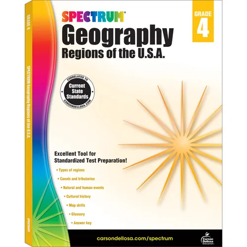 Spectrum Geography, Grade 4: Regions of the U.S.A. Volume 94 - Paperback