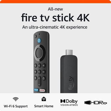 All-new Amazon Fire TV Stick 4K Streaming Device Support for Wi-Fi 6, Dolby Vision/Atmos, Free & Live TV (Refurbished)