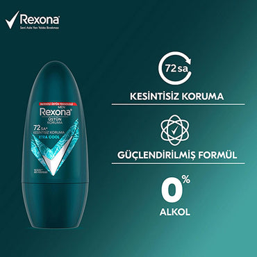 Rexona Xtra Cool Roll-On Deodorant for Men - 72 Hour Protection, Long-Lasting Freshness