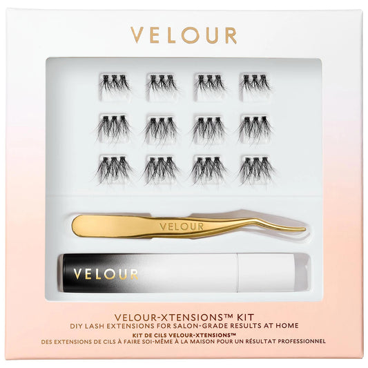 Velour-Xtensions False Lashes Kit - Customizable DIY Lash Extensions, Vegan & Cruelty-Free