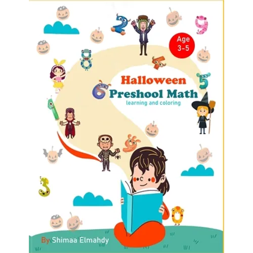 Halloween preschool math learning and coloring - Paperback