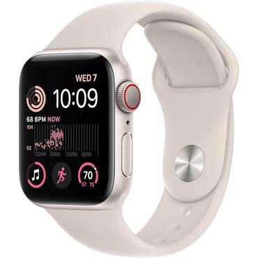 Apple Watch SE GPS Silver Aluminum Case with Sport Band (Refurbished)