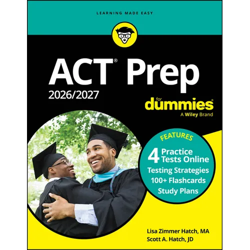 ACT Prep 2026/2027 for Dummies: Book + 4 Practicetests & 100+ Flashcards Online - Paperback