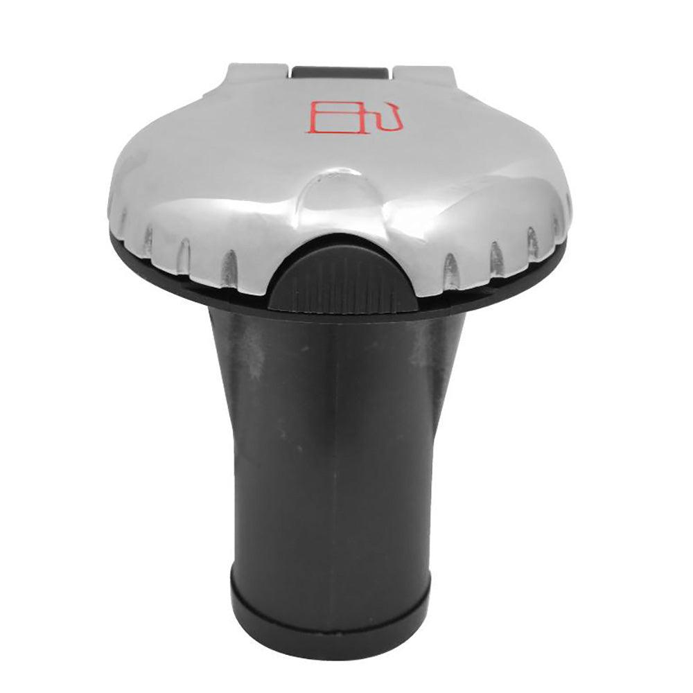 Attwood Deck Fill f/Carbon Canister System - Straight Body Scalloped Stainless Steel Cap
