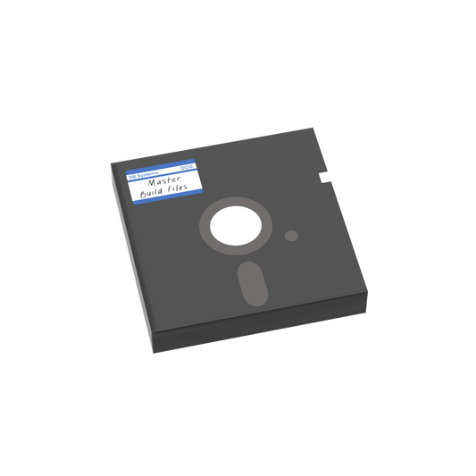 Floppy Disk 5.25 B Drive - Desktop Computer - Custom Printed - Made Using LEGO® Parts
