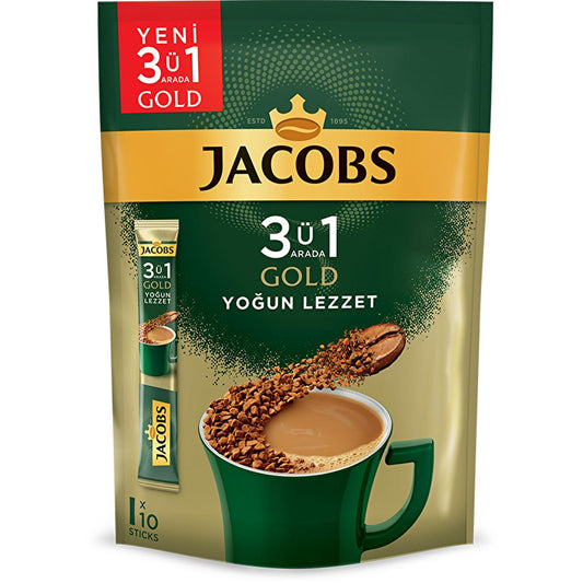Jacobs Instant Coffee Mix 3-in-1 - Convenient & Rich Flavor - 10 Sachets x 18g