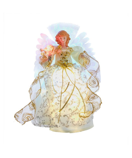 LED Fiber Optic Gold Angel Treetop