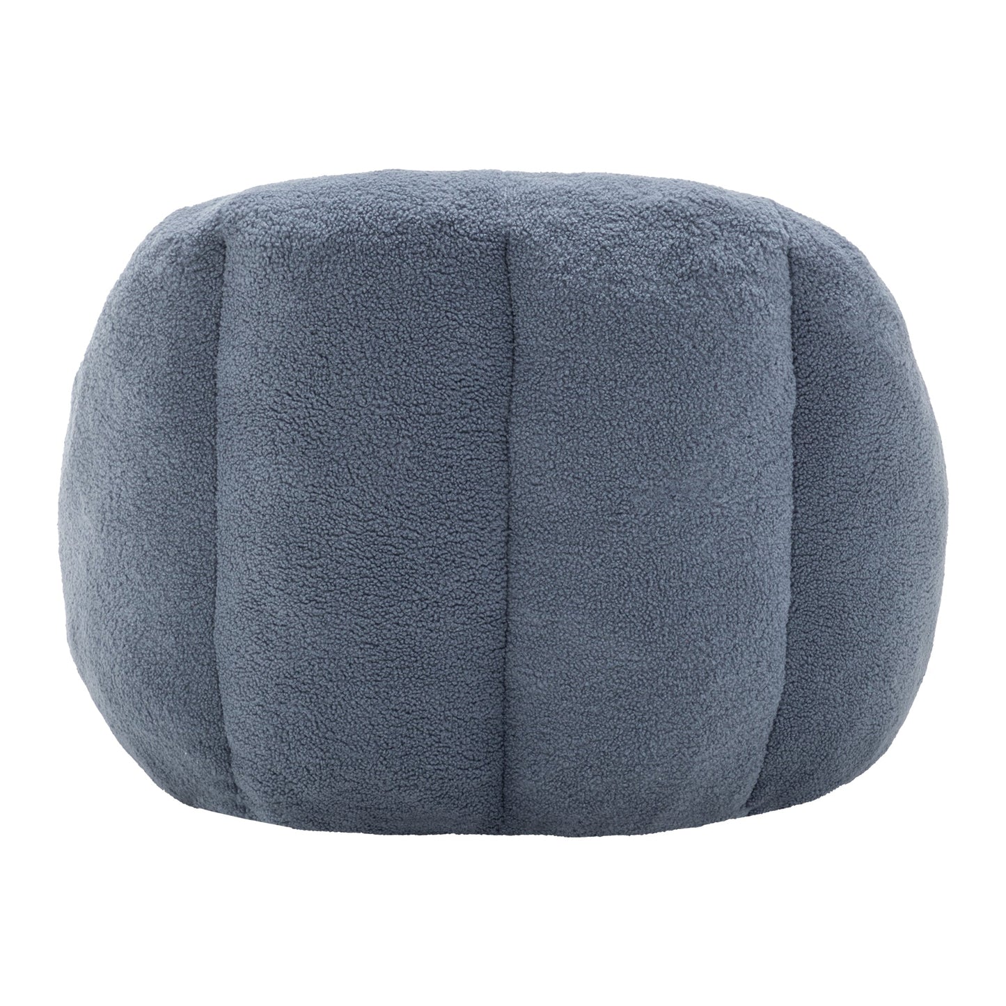 Bean Bag Chair Plush Faux Fur Light Blue Memory Foam Ergonomic Armrests 37.4 In