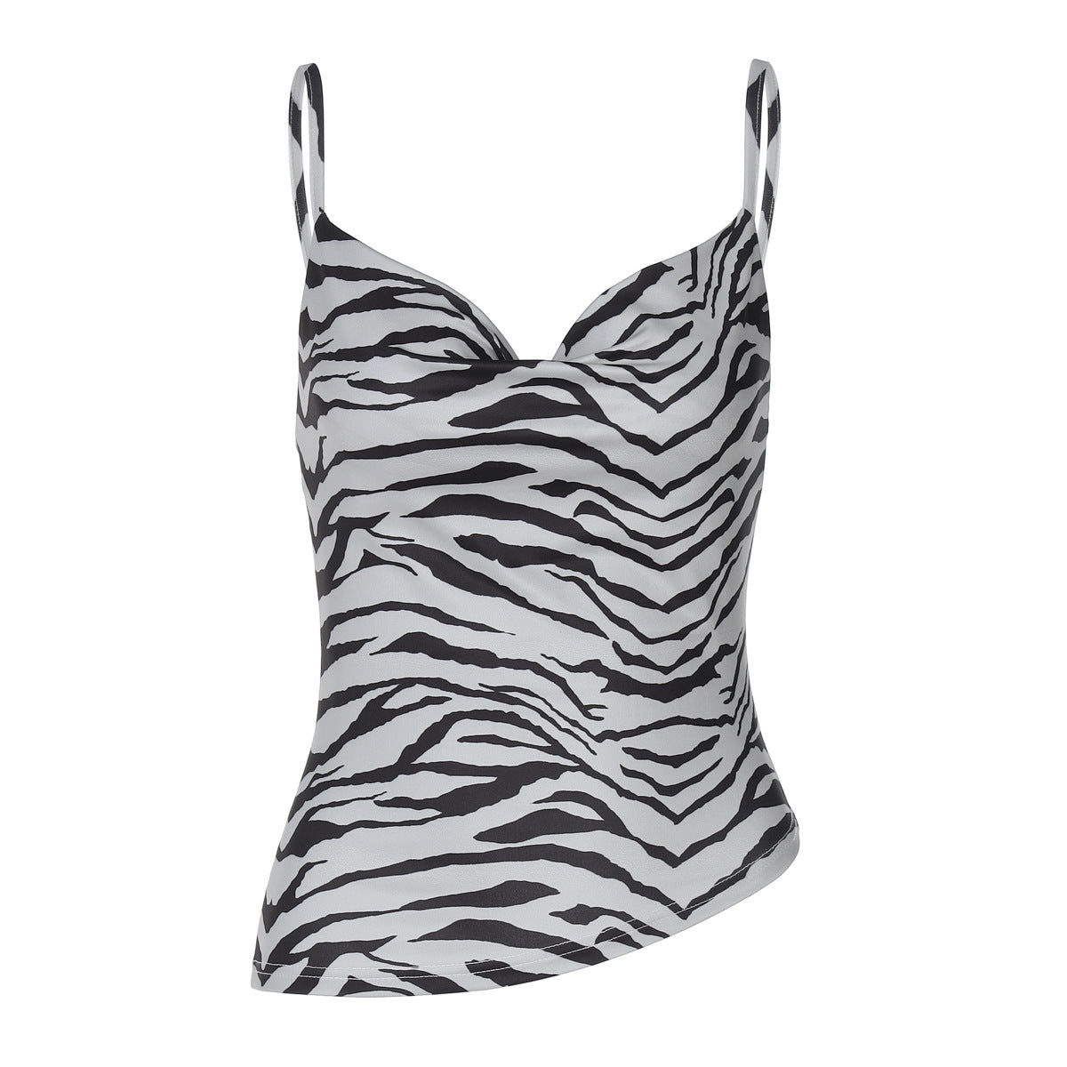 Sexy Printed Swing Neck Backless Camisole Top