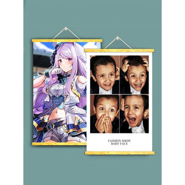 1 Piece Replica of Old Japanese Anime Canvas Art Ready to Hang with Wooden Frame| Wall Scroll Poster for Living Room Decoration