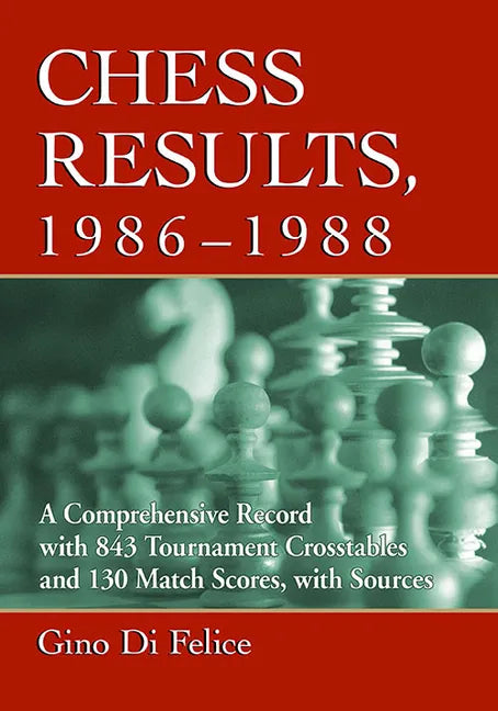 Chess Results, 1986-1988: A Comprehensive Record with 843 Tournament Crosstables and 130 Match Scores, with Sources - Paperback