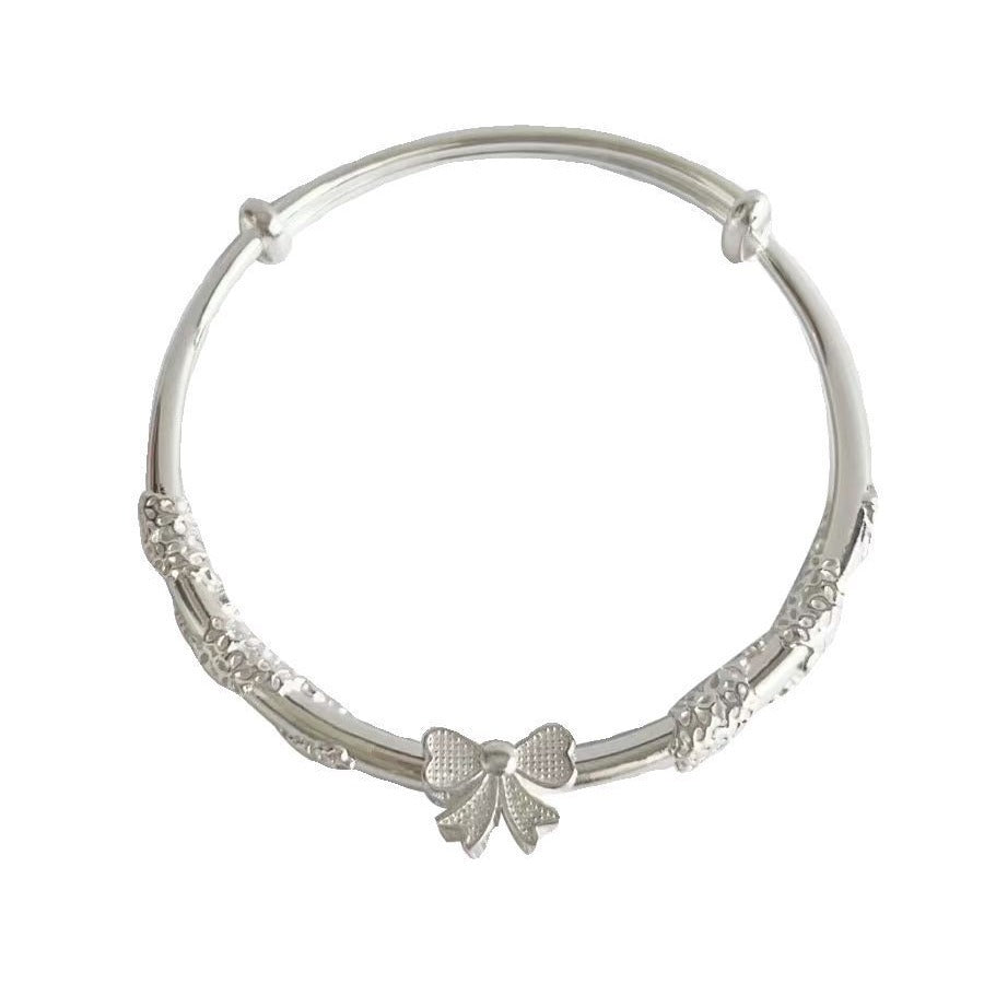 Floral Bow Womens New Glossy Slide-on Bracelet