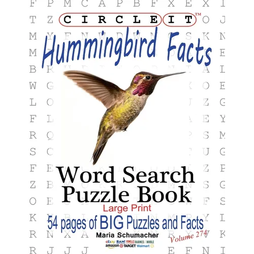 Circle It, Hummingbird Facts, Word Search, Puzzle Book - Paperback