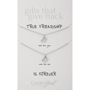 Baby Bird Friends Pewter Necklaces - Set of 2