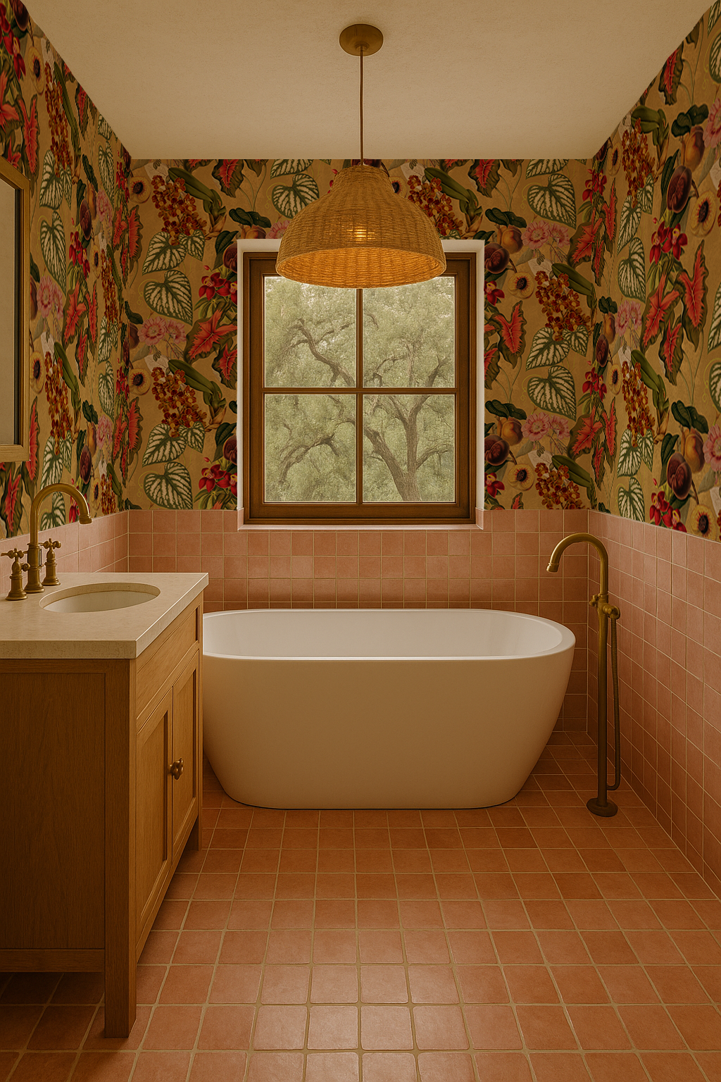 Cali Tropicale Wallpaper, yellow
