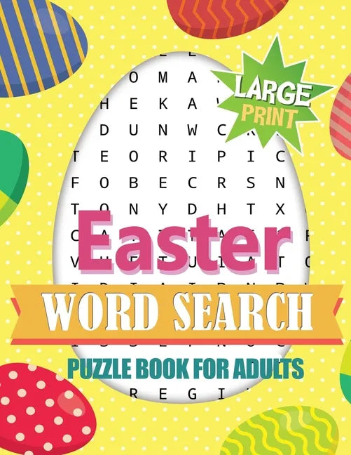 Easter Word Search Puzzle Book for Adults Large Print: Activity Book for Adults + Bonus Games (Mazes & Sudoku)! Brain Exercise, Fun, and Relaxation in - Paperback
