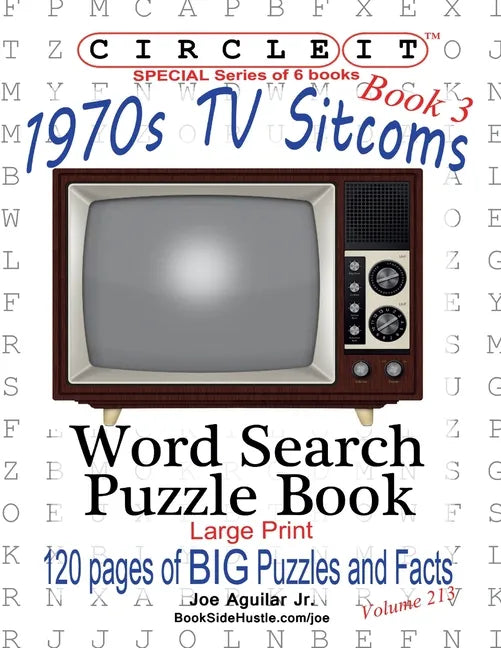Circle It, 1970s Sitcoms Facts, Book 3, Word Search, Puzzle Book - Paperback
