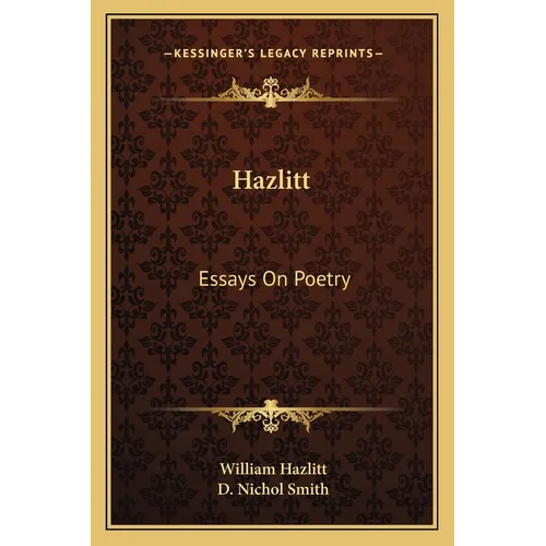 Hazlitt: Essays On Poetry - Paperback