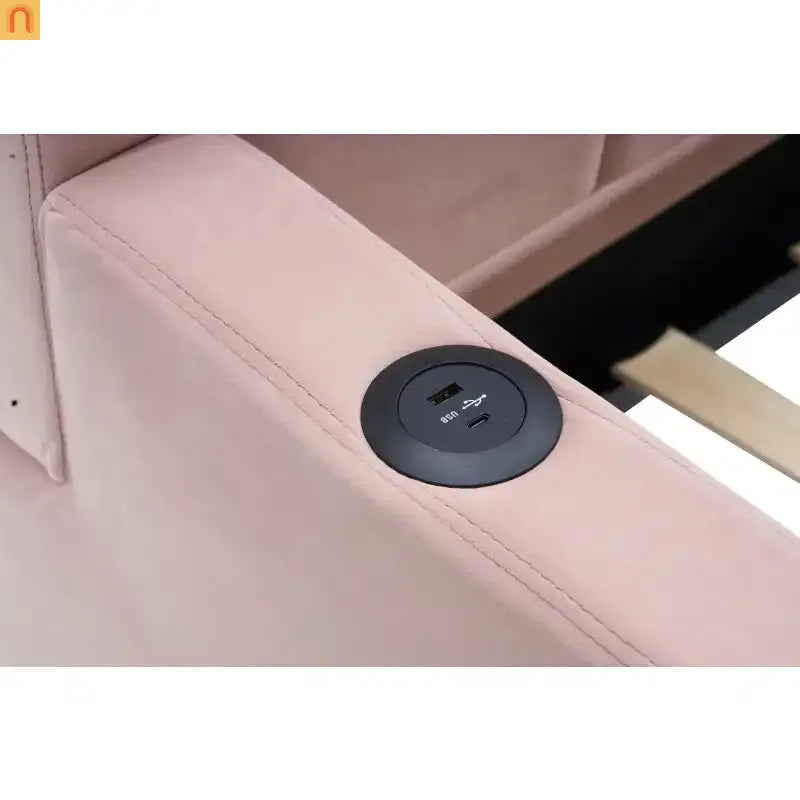 Twin Daybed Velvet Pink Trundle Frame