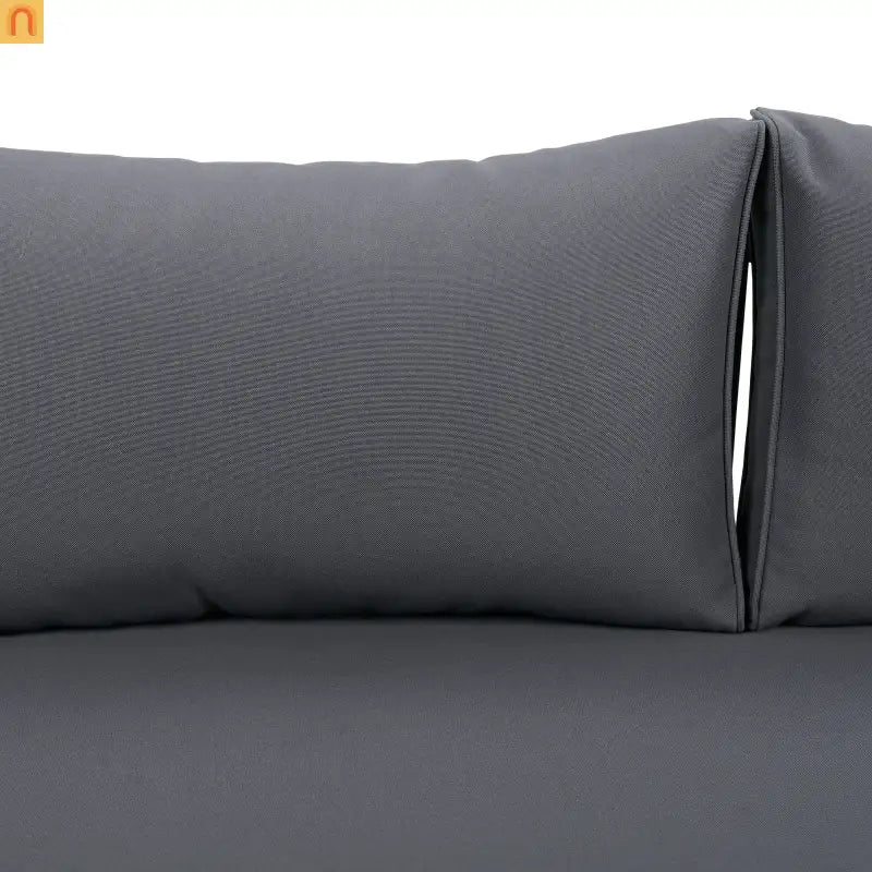 Outdoor Daybed Acacia Wood 3 Seat Gray