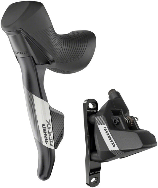 SRAM Apex AXS eTap Shift/Brake Lever Hydraulic Disc Brake Caliper - Left/Front 12-Speed Flat Mount 20mm Offset BLK D1