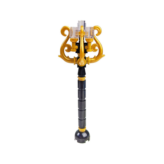 Black & Gold Spiral Lamppost - Building Set - Made Using LEGO® Parts