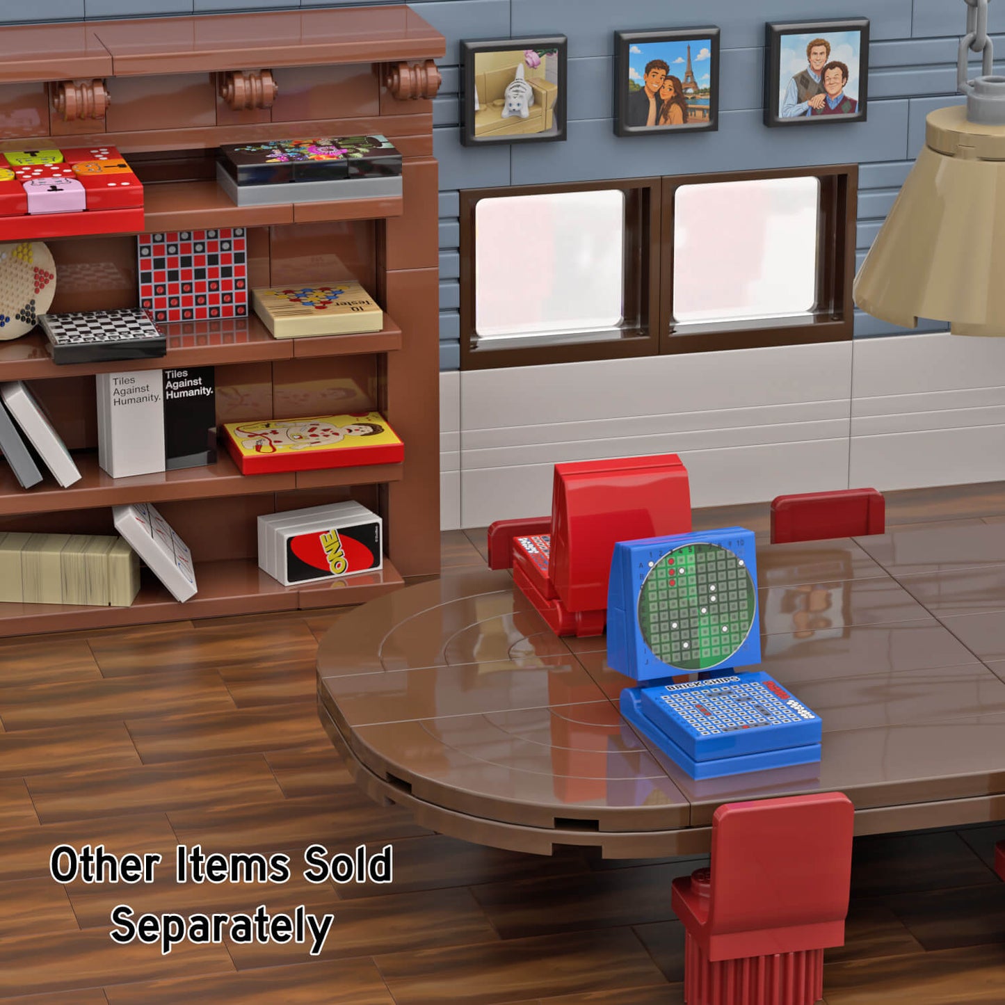 Brick Ships Game - Battle - Custom Printed Building Set - Made Using LEGO® Parts