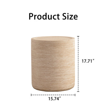 Round End Table, Mars Pattern, Drum Circle Side Table, No Assembly, Living Room