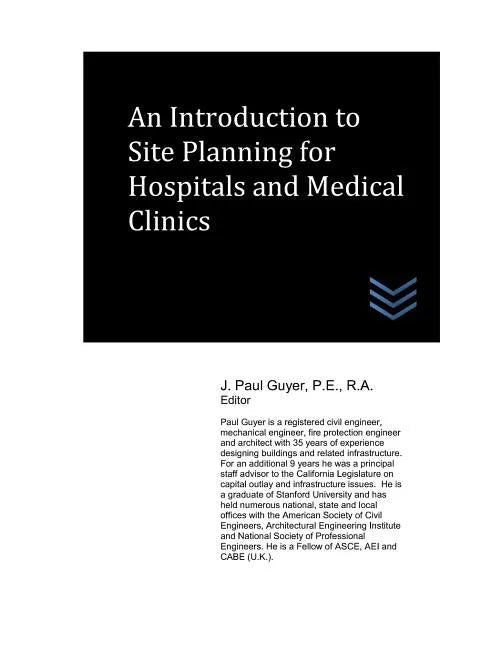 An Introduction to Site Planning for Hospitals and Medical Clinics - Paperback