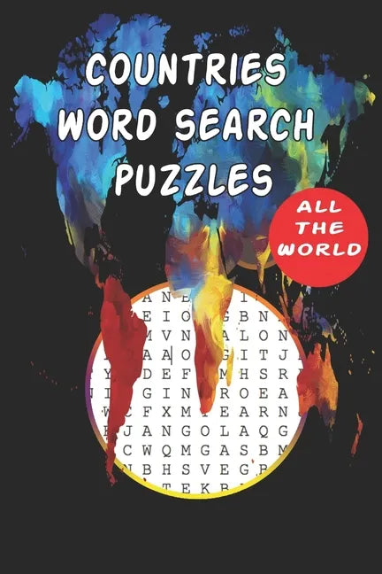 Countries Word Search Puzzles All the World: 6x9' 100 pages Word Search Book Puzzle for Kids Age 8 up and Adults, Educational Notebook in Matt Cover - Paperback