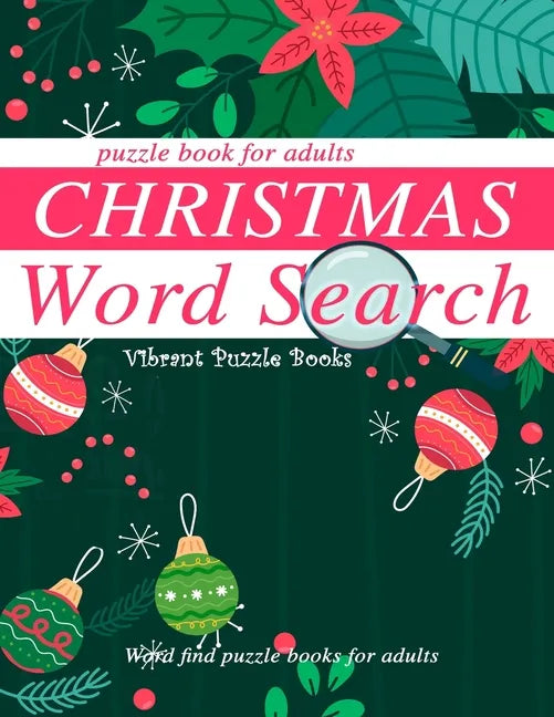 Christmas word search puzzle book for adults.: Word find puzzle books for adults - Paperback
