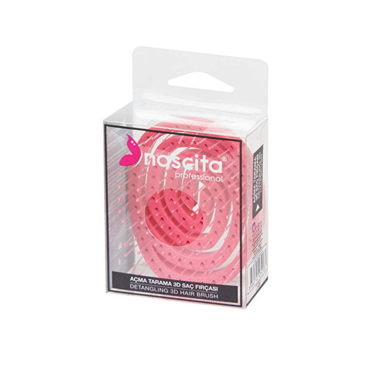 3D Portable Hair Brush - Pink Color | Ergonomic Design