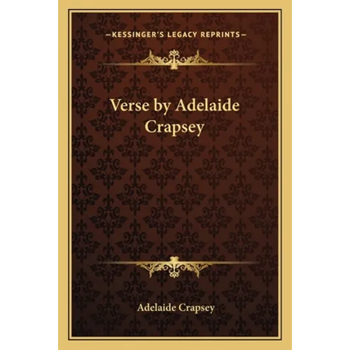 Verse by Adelaide Crapsey - Paperback