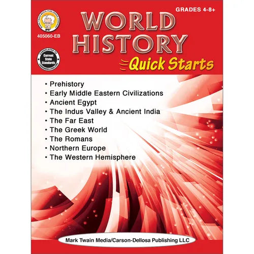 World History Quick Starts Workbook, Grades 4 - 12 - Paperback