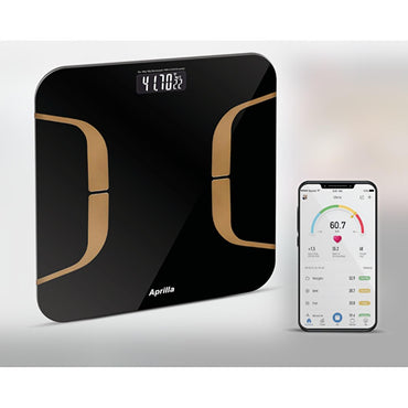 Aprilla Bluetooth Smart Body Fat Scale - Digital Bathroom Scale with App, Weight & Body Composition Analyzer