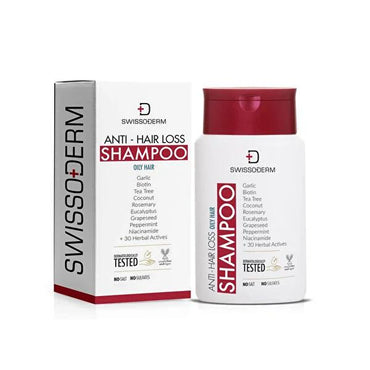 Swissoderm Anti-Hair Loss Shampoo for Oily Hair - 300ml, Reduces Hair Fall & Controls Oil Production