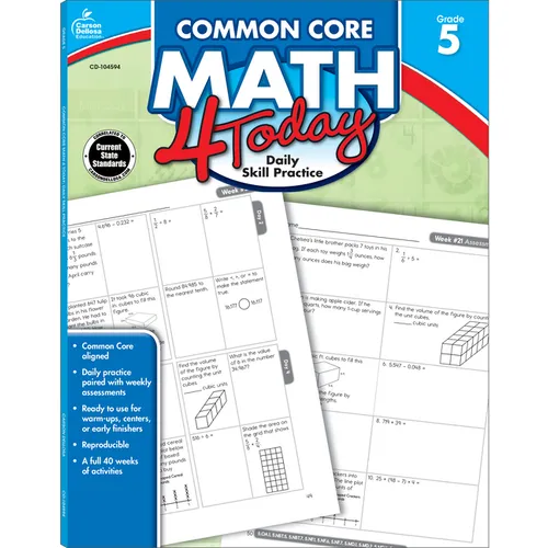 Common Core Math 4 Today, Grade 5: Daily Skill Practice Volume 8 - Paperback