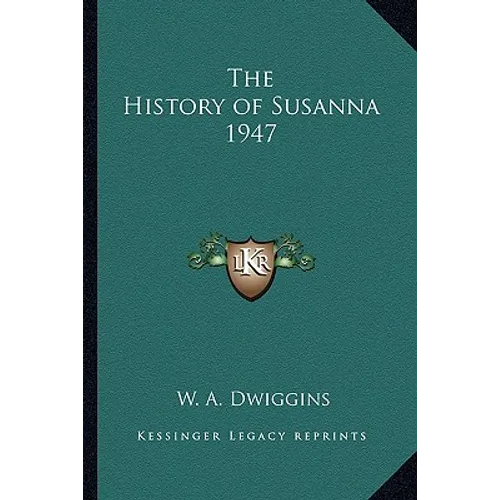 The History of Susanna 1947 - Paperback