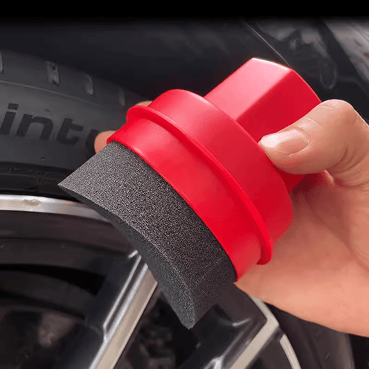 Tire Shine Applicator Sponge | Arc Design | Storage Lid | 2 Styles | 3 Colors
